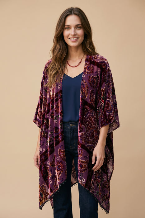 Johnny Was Domitila Burnout Velvet Shawl R90825-O