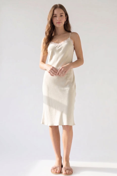 Johnny Was Ecru Midi Length Slip R32900-2