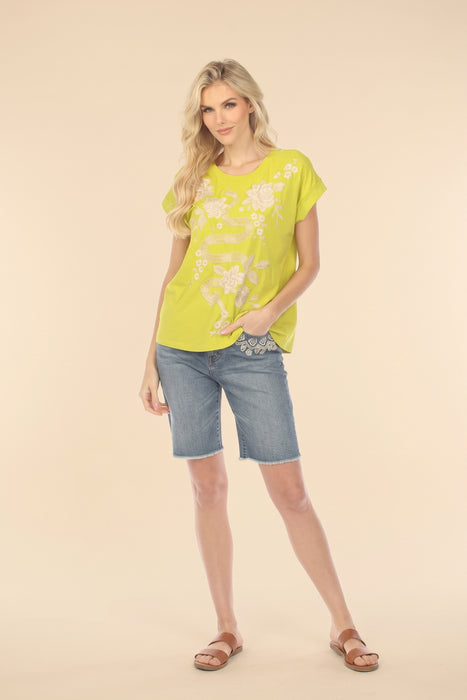 Johnny Was Edie Embroidered Relaxed Tee R17925-R