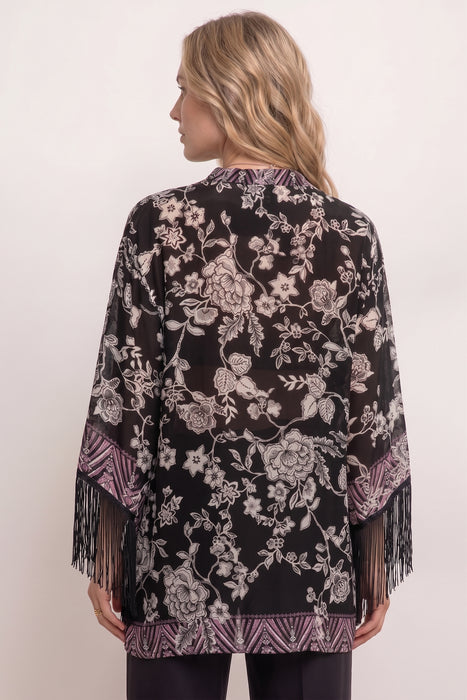Johnny Was Black Edina Fringe Blouse C19624-6