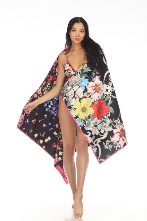 Johnny Was Style M02723 Edley Floral Beach Towel Boho Chic
