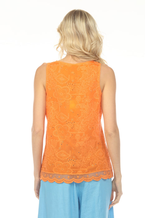 Johnny Was Orange Eliza Wayne Tank Top C17025-5