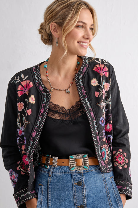 Johnny Was Embroidered Gloria Linen Bolero Jacket J43625-6*