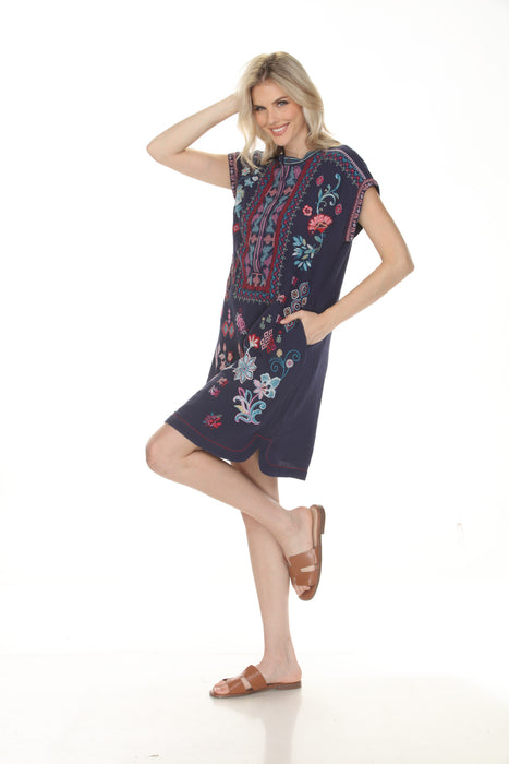 Johnny Was Embroidered Mishti Cotton Mini Dress C32626-3