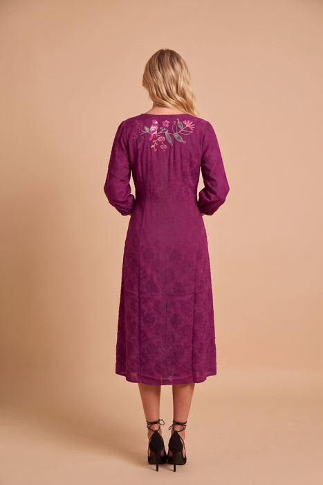 Johnny Was Embroidered Penellope Button Front Dress W38825-O