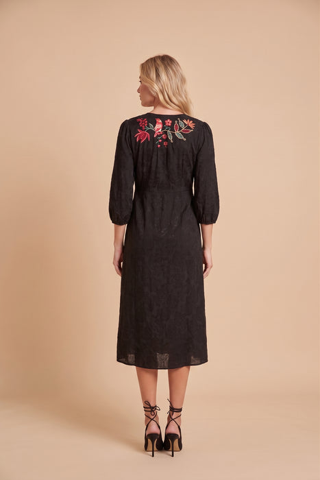Johnny Was Embroidered Penellope Button Front Dress W38825-O