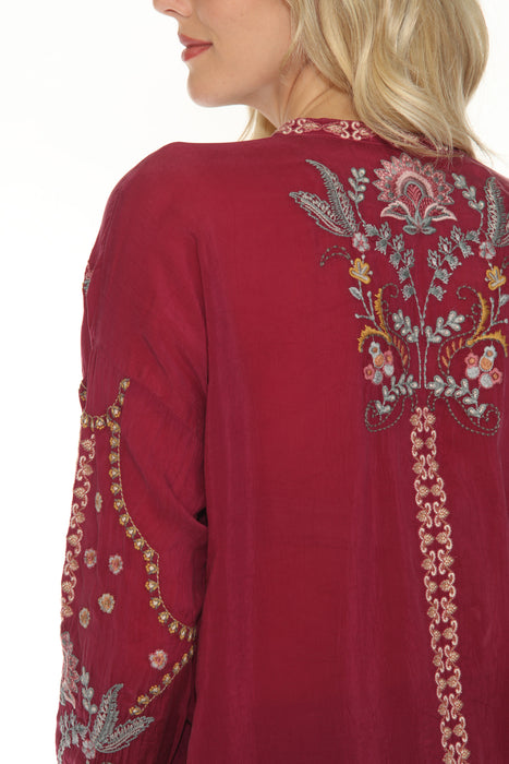 Johnny Was Slim Emmea Audrey Embroidered Tunic Top C21424-9
