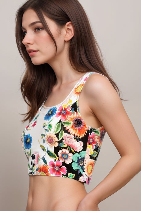 Johnny Was Evening Palace Crop Tank Bikini Top CSW4423-N