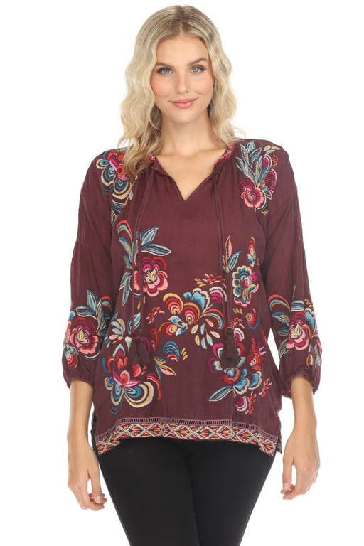 Johnny Was Style C10524 Zadonia Nemma Embroidered Blouse