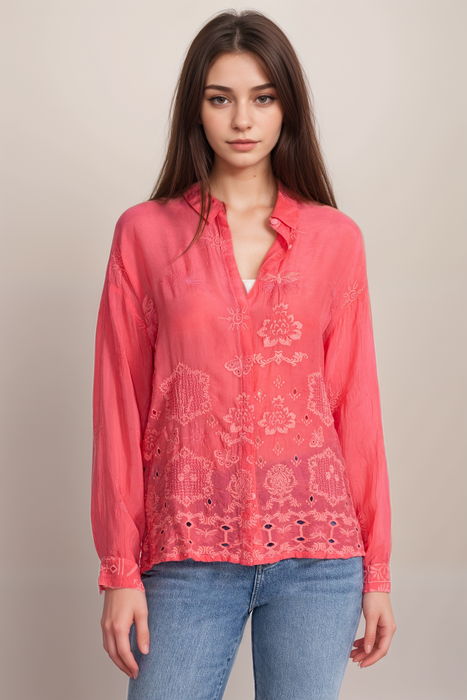 Johnny Was Firefly Glow Slim Audrey Button Down Shirt C18825-2