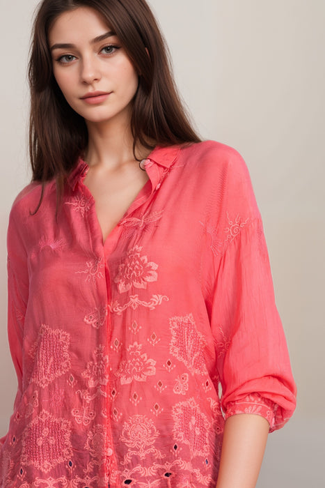 Johnny Was Firefly Glow Slim Audrey Button Down Shirt C18825-2