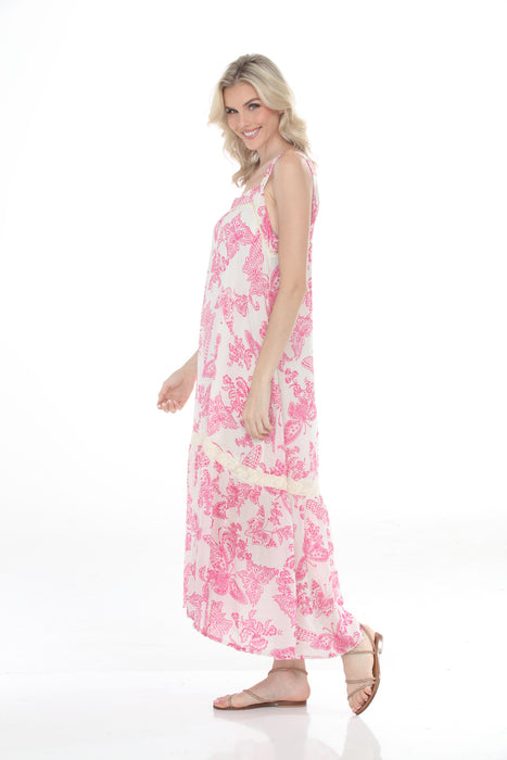 Johnny Was Floral Butterfly Print Maxi Dress JW002026