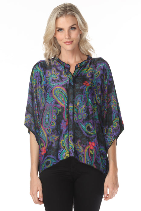 Johnny Was Flow Paisley Reversible Shrug C10322-2D
