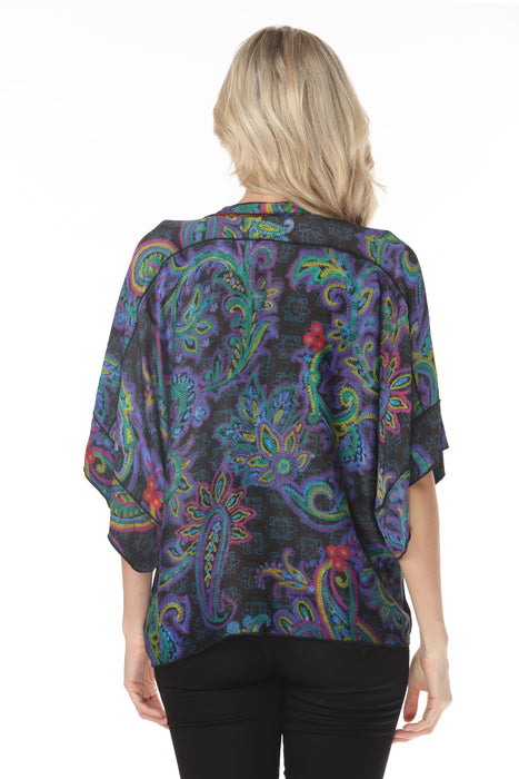 Johnny Was Flow Paisley Reversible Shrug C10322-2D