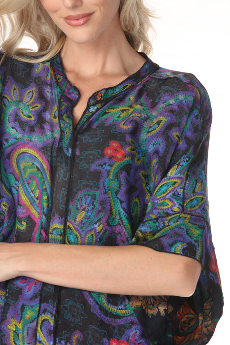 Johnny Was Flow Paisley Reversible Shrug C10322-2D