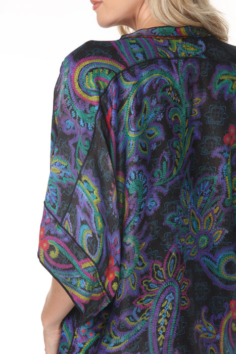 Johnny Was Flow Paisley Reversible Shrug C10322-2D