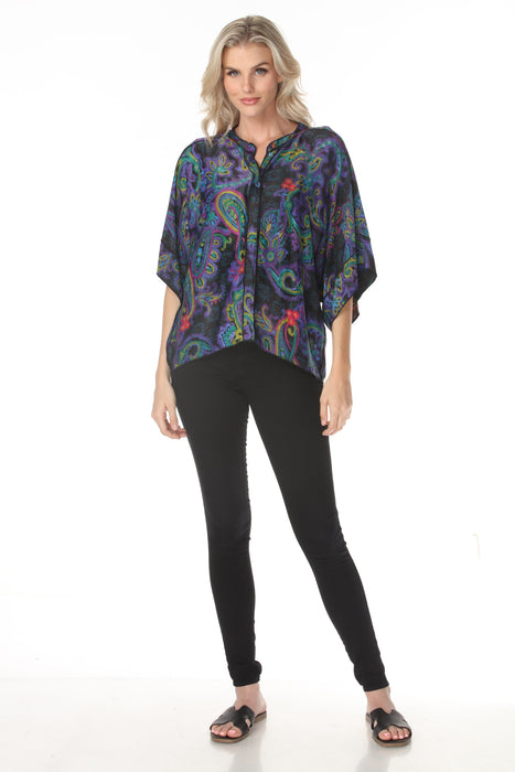 Johnny Was Flow Paisley Reversible Shrug C10322-2D