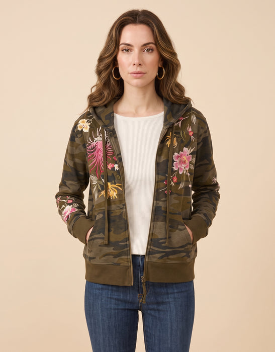 Johnny Was Francis Linen Camo Chore Jacket J44726-R