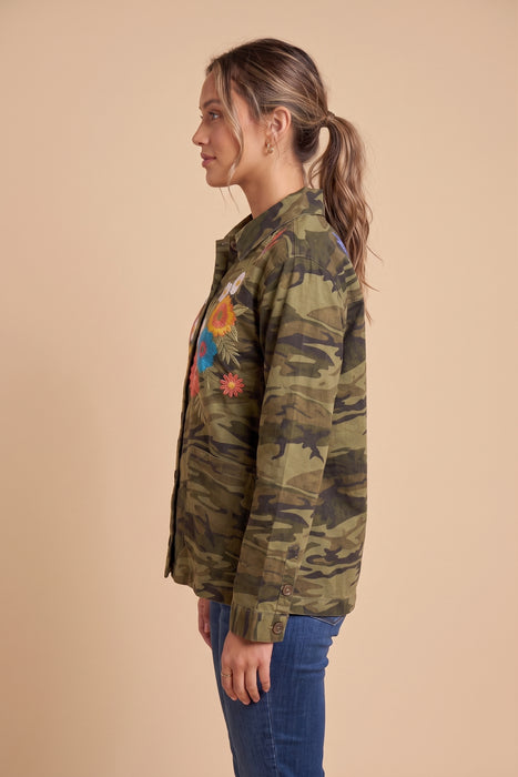 Johnny Was Francis Linen Camo Chore Jacket J44726-R