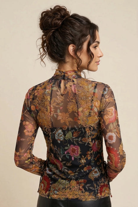 Johnny Was Francisca Mesh Blouse C16225-9