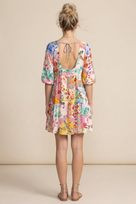 Johnny Was Paula Tiered Mini Dress CSW2225-M