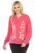 Johnny Was Style M64323 Fuchsia Ryan Zip Up Embroidered Jacket Hoodie Boho Chic