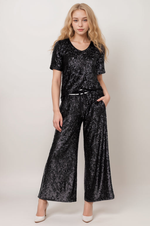 Johnny Was Style C64524-9 Black Gabie Sequin Pants