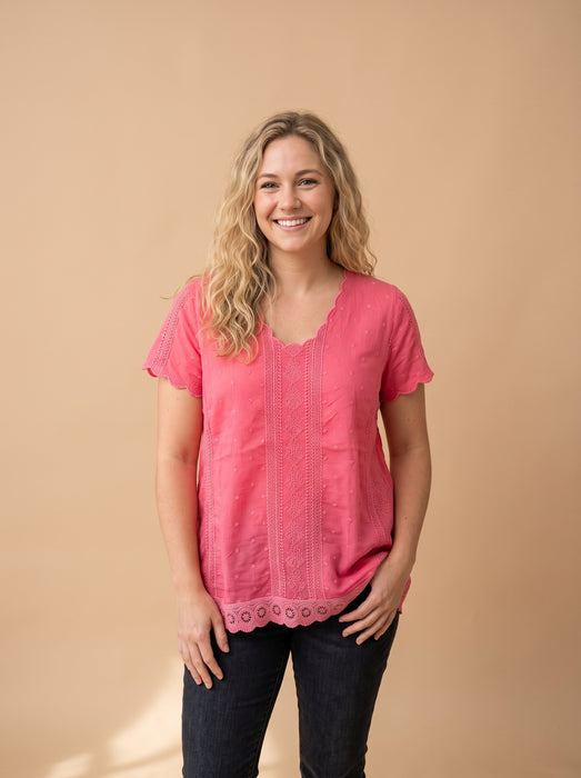 Johnny Was Coral Claudia Short Sleeve Pippa Tunic V Neck C28326-3