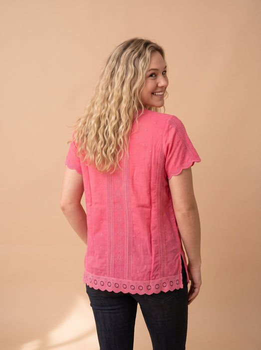 Johnny Was Coral Claudia Short Sleeve Pippa Tunic V Neck C28326-3