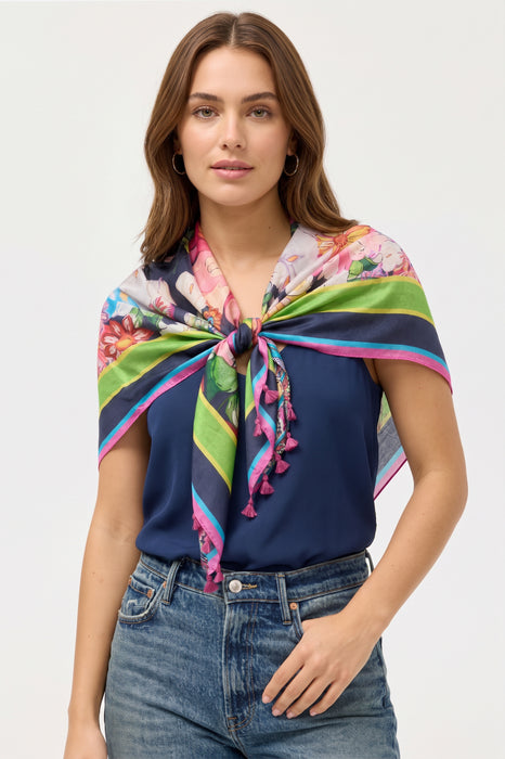 Johnny Was Gerbera Silk Scarf C97126-1