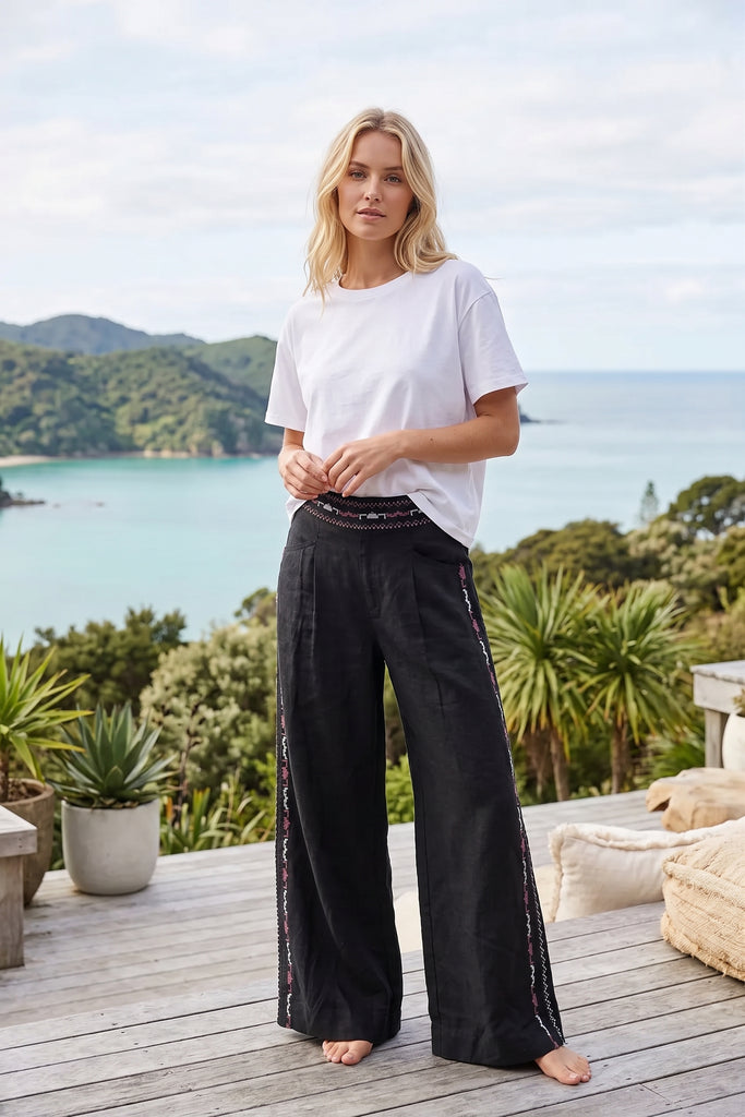 Johnny Was Gloria Wide Leg Pleat Pant J63725-6 * — AfterRetail