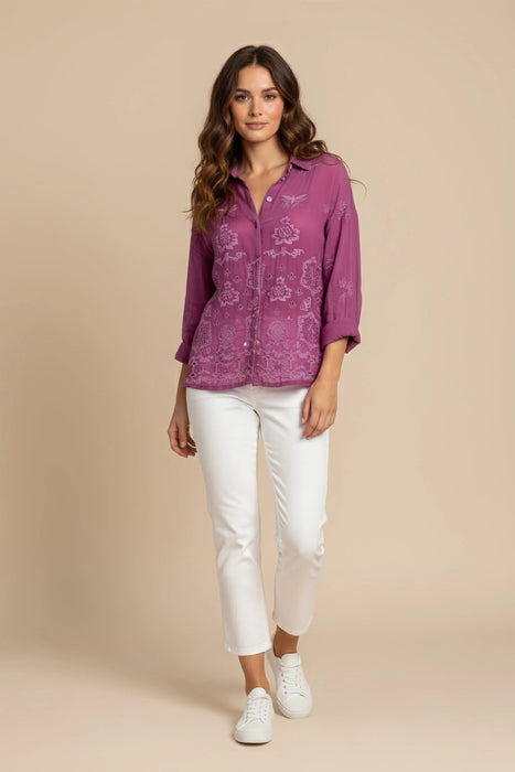 Johnny Was Firefly Glow Slim Audrey Button Down Shirt C18824-6 *