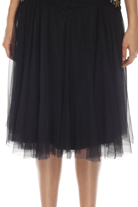 Golden Flower Navy Embellished Mesh Dress | Johnny Was AfterRetail Golden Flower Navy Embellished Mesh Dress | Johnny Was AfterRetail