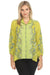 Johnny Was Style C11624-E Green Eleana Embroidered Button-Down Blouse
