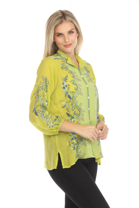 Johnny Was Eleana Button-Down Blouse C11624-E