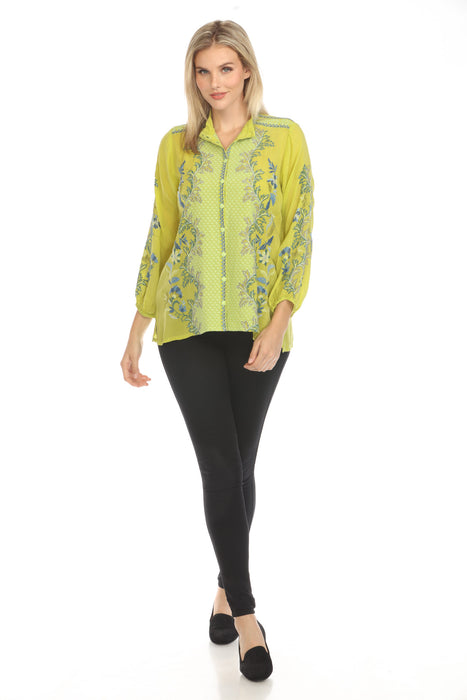 Johnny Was Eleana Button-Down Blouse C11624-E