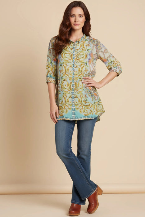 Johnny Was Indy Silk Tunic Top C24525-2