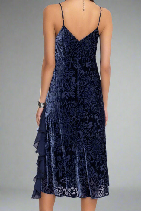 Johnny Was Jade Blue Alixa Cece Ruffle Slip Dress L37124