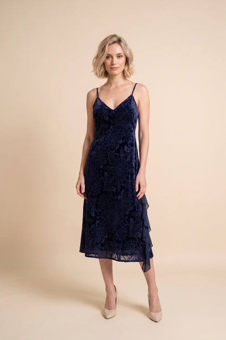 Johnny Was Jade Blue Alixa Cece Ruffle Slip Dress L37124
