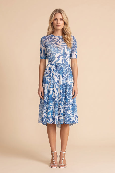 Johnny Was Jade Bethany Mesh Tiered Dress Slip R35125-5