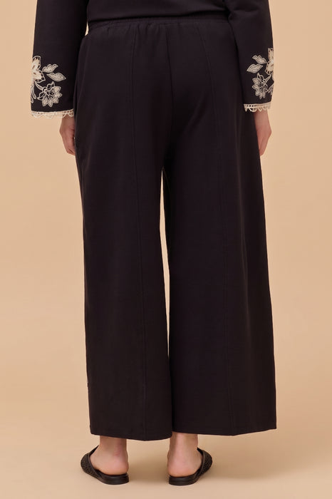 Johnny Was Jade Black Lucci Venlda Cropped Wide Leg Pant L63325-O
