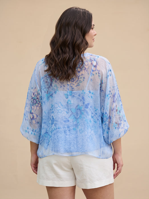 Johnny Was Jade Casablanca Paradisa Harlyn Button Down Blouse Plus Size L10326
