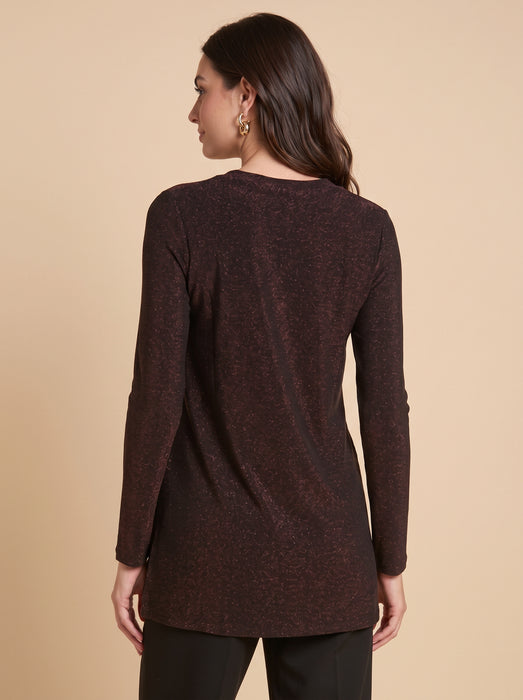 Johnny Was Jade Demi Metallic Long Sleeve V-Neck Tunic L25125-9