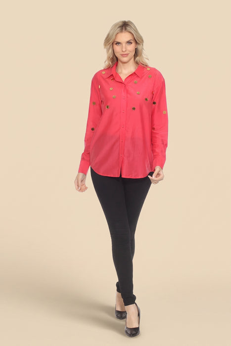 Johnny Was Jade Pink Destinee Mirror Shirt L13924-9