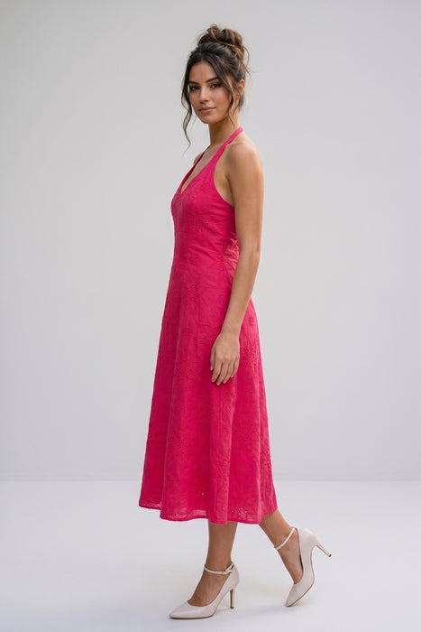 Johnny Was Jade Eden Halter Midi Dress L37524 *