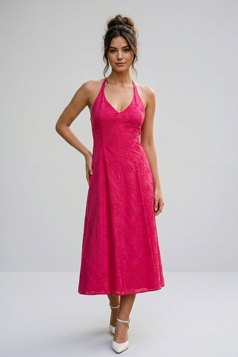 Johnny Was Jade Eden Halter Midi Dress L37524 *