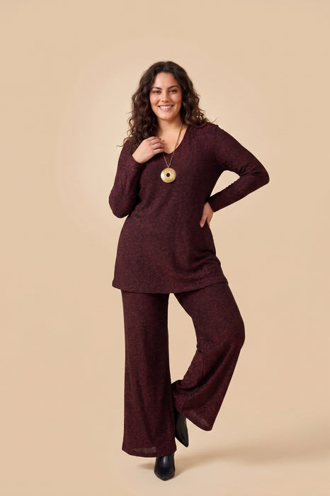 Johnny Was Jade Espresso Jenna Metallic Plus Sized Easy Pant L65225-9