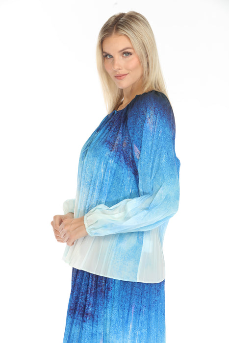 Johnny Was Jade Ombre Evelina Pleated Blouse L14424-E