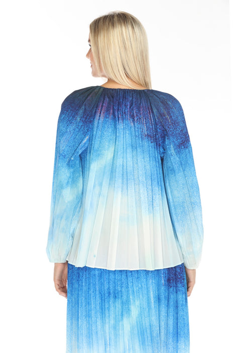 Johnny Was Jade Ombre Evelina Pleated Blouse L14424-E