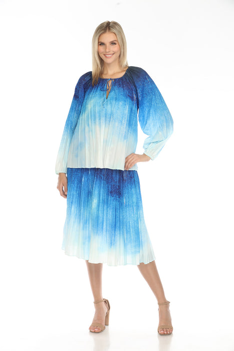 Johnny Was Jade Ombre Evelina Pleated Blouse L14424-E